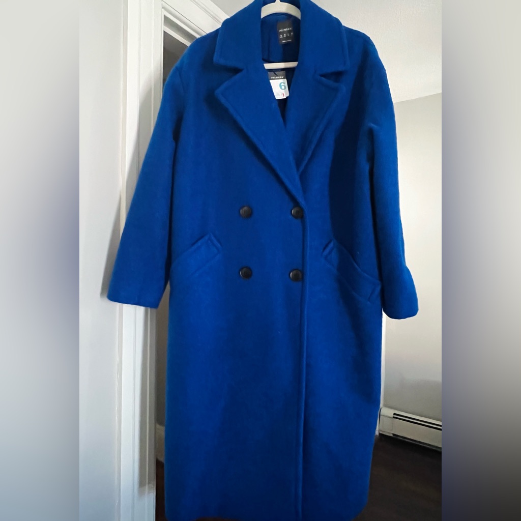 Stunning Royal Blue Long Coat Warm & Elegant